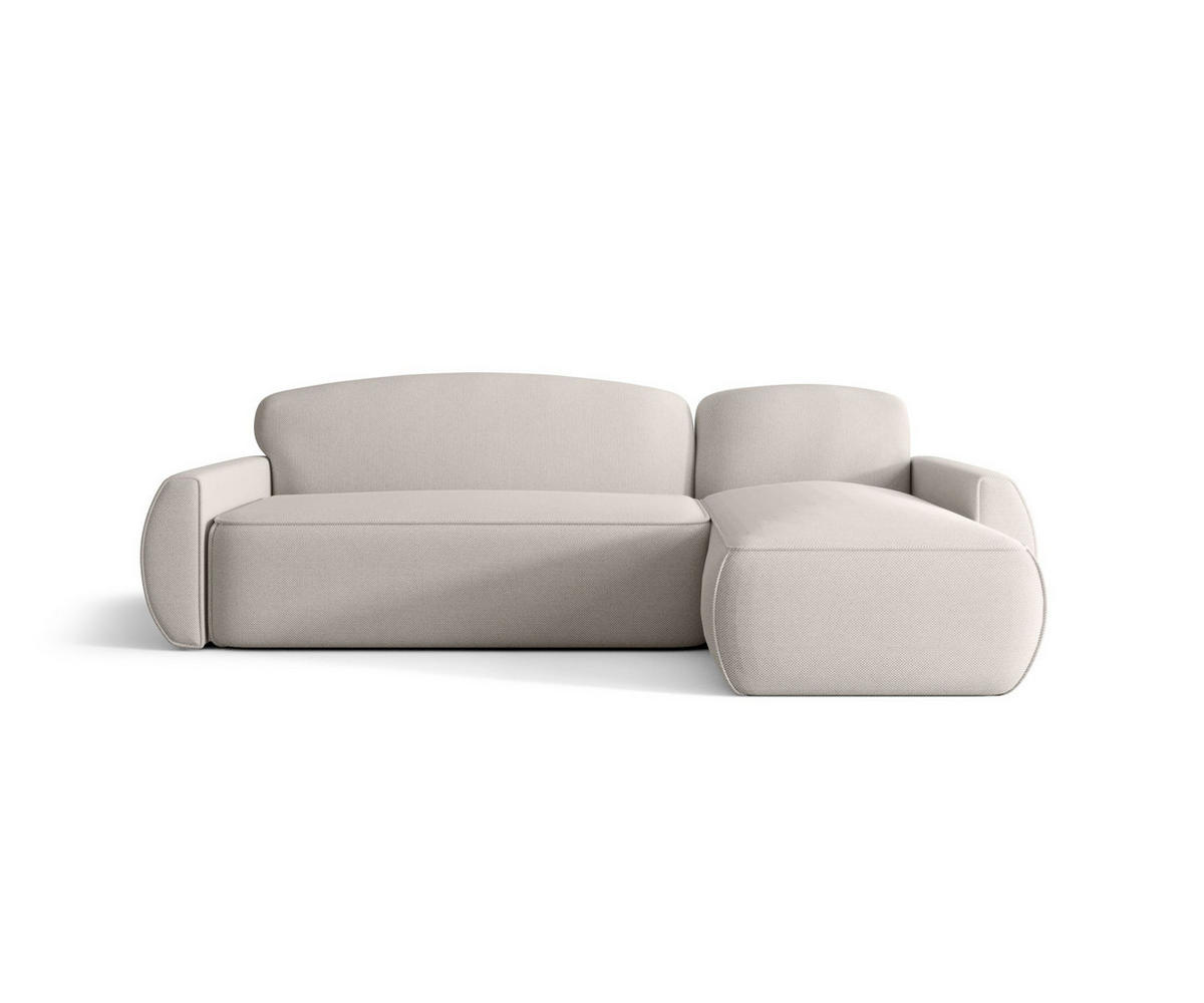 ECKSOFA mit Schlaffunktion LUCAS Curio 02 Rechts - Creme, Textil (240/145cm) - Bedante