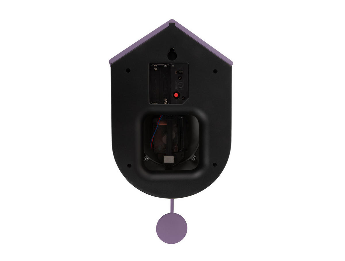 WANDUHR Grato Cuckoo 9/17/33 cm - Lila, Kunststoff (17/33/9cm) - Karlsson