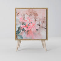 SIDEBOARD CHERRY BLOSSOM, Eichefarben, 57,5x42x77,5 cm, Schräge Buchenholzfüße - Eichefarben/Buchefarben, Holzwerkstoff/Buchenholz (57.5/77.5/42cm) - SpaceRebels