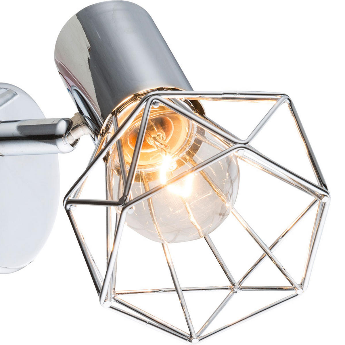 WANDLEUCHTE Metall silber beweglicher Spot - Silberfarben, Metall (10/13/15cm) - Globo Lighting