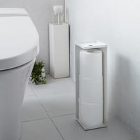 YAMAZAKI Tower 7850 Toilettenpapierhalter in Weiß – Stilvolle und praktische Aufbewahrung - Weiß, Metall (11.5/38.5/11.5cm) - Yamazaki