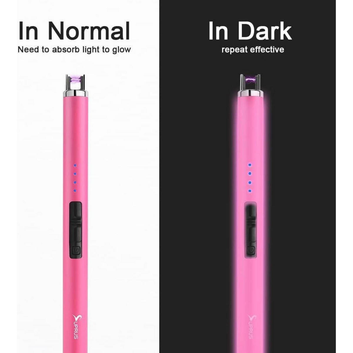 STABFEUERZEUG USB Aufladbar Plasma Pink - Pink, Kunststoff (4.1/1.7/17.7cm)