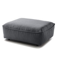 POLSTERHOCKER - Schwarz/Grau, Kunststoff/Textil (99/40/82cm) - home24