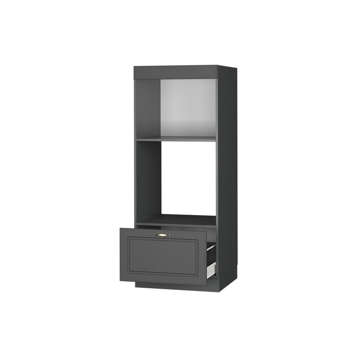 SKŘÍŇKA NA MIKROVLNNOU TROUBU Fame-Line Anthrazit-Gold Landhaus - antracitová, kompozitní dřevo (60/153.6/58.1cm) - Vicco