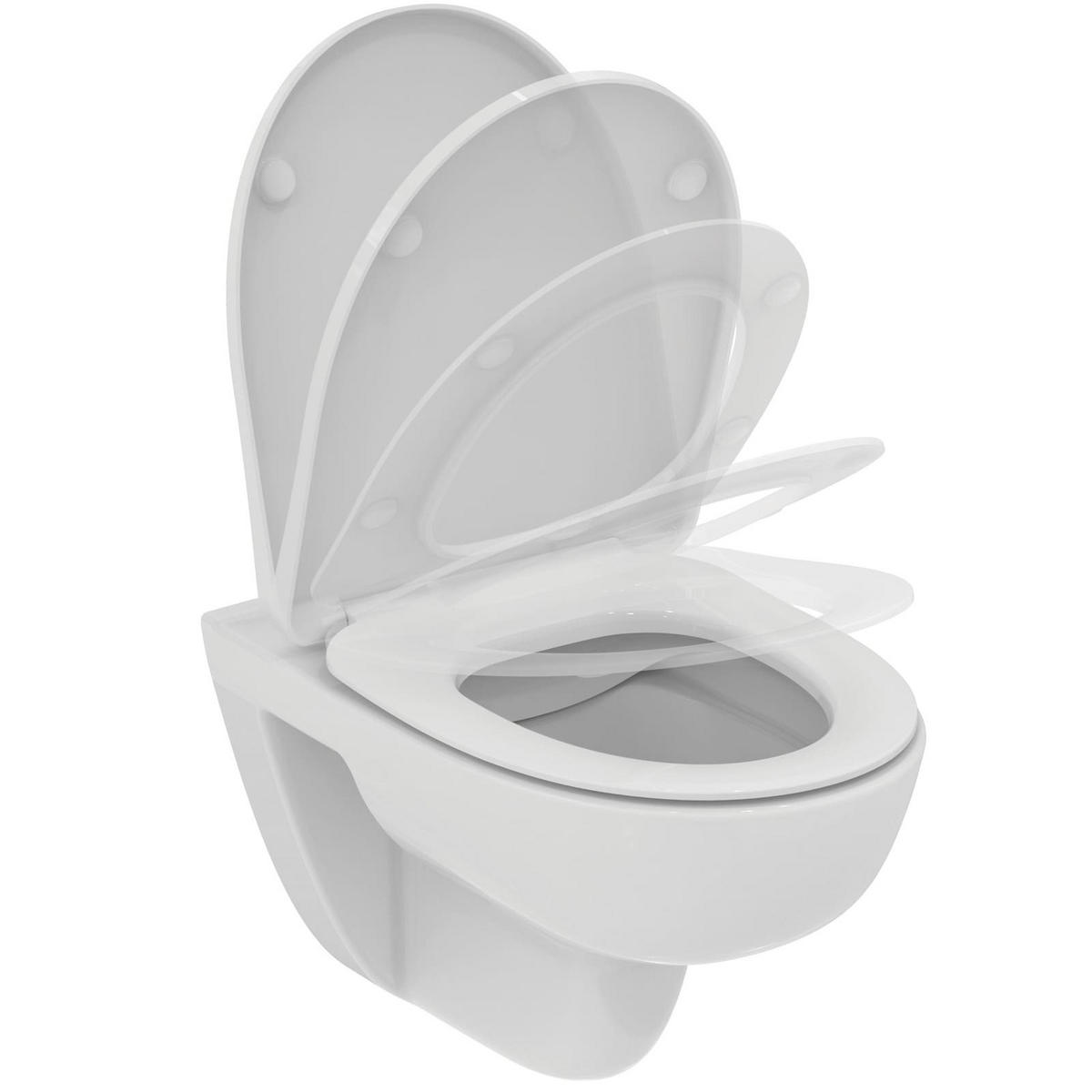 WC-SET MIT ABSENKAUTOMATIK i.life A weiß 54,5 x 36,5 x 37 cm - Weiß, Keramik (36.5/37/54.5cm) - Ideal Standard