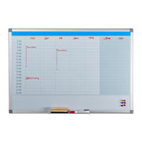 WHITEBOARD Planer - Weiß, Metall (90/60/5cm) - Relaxdays