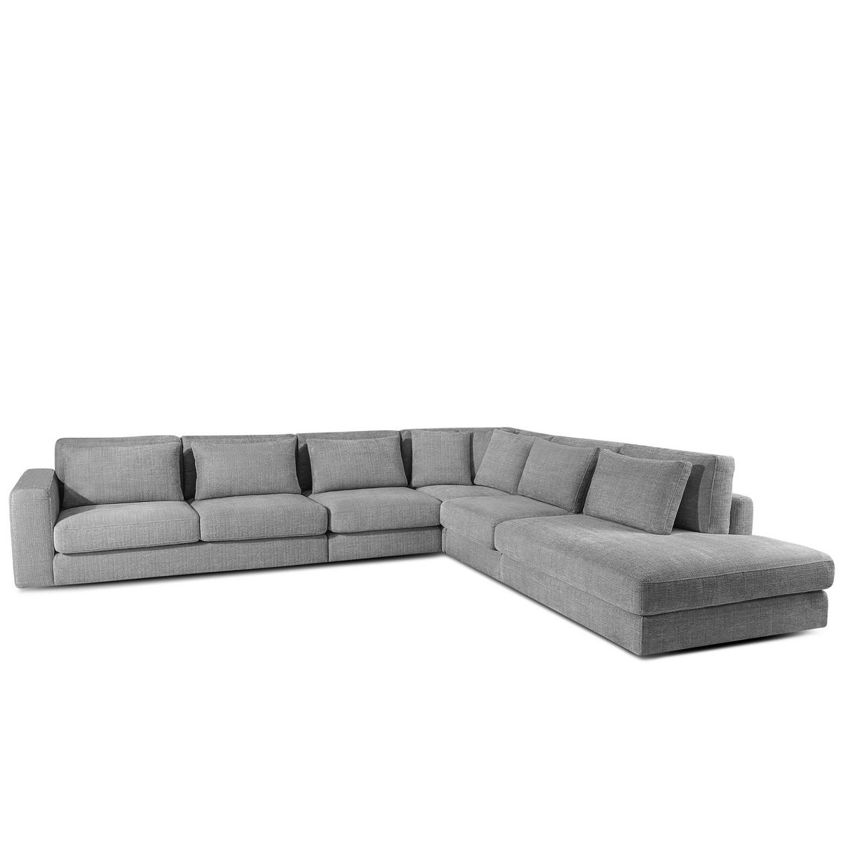 ECKSOFA XL rechts VERUS - Dunkelgrau, Holz/Holzwerkstoff (377/328cm) - KONSIMO®