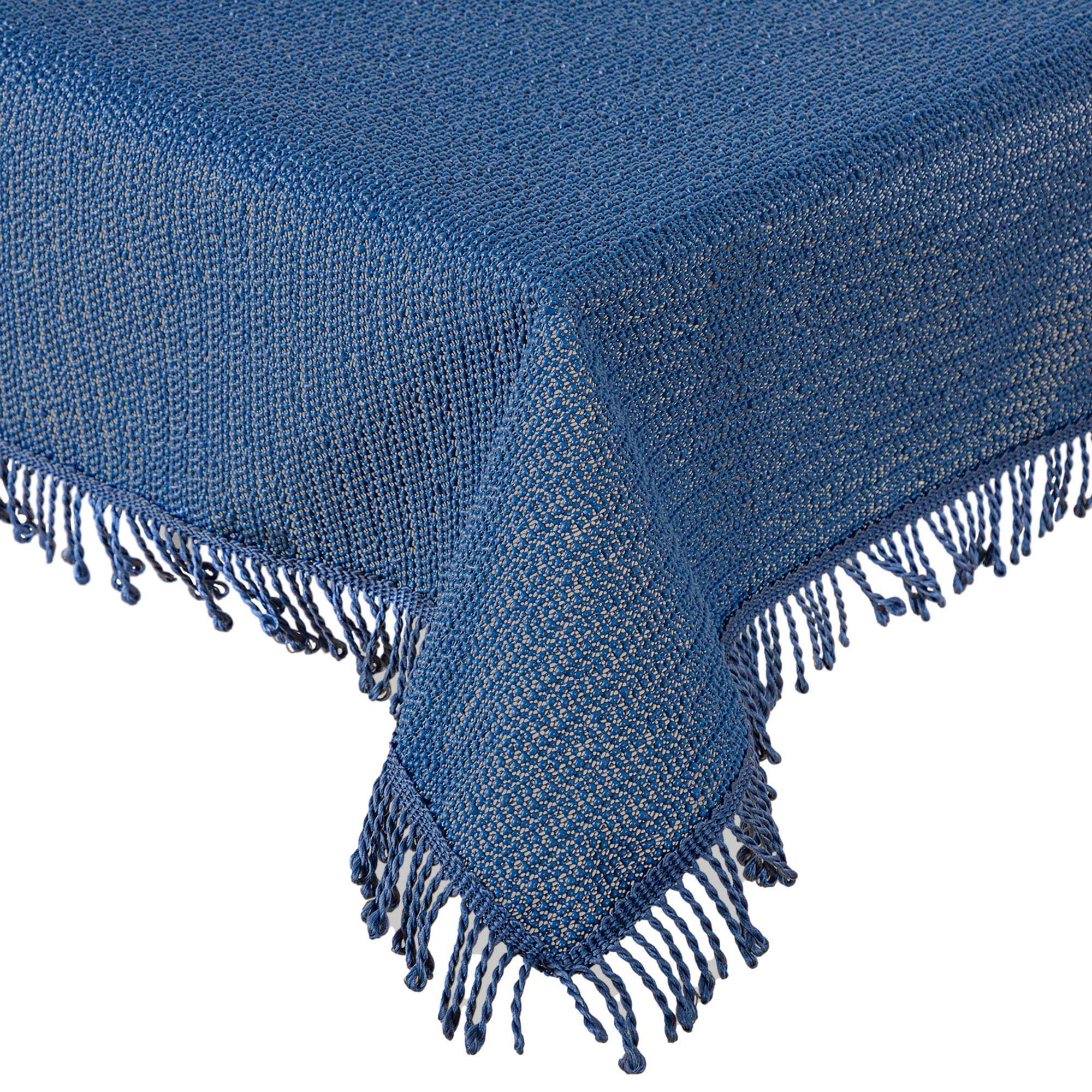 TISCHDECKE Gartentischdecke Blau 140x180 cm oval Weichschaum - Blau, Textil (140/180cm) - TiborTex