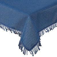 TISCHDECKE Gartentischdecke Blau 140x180 cm oval Weichschaum - Blau, Textil (140/180cm) - TiborTex