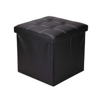 FUSSHOCKER Schwarz 30/30/30 cm - Schwarz, Textil (30/30/30cm) - Mobili Rebecca