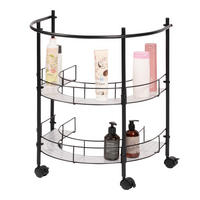 WASCHBECKENUNTERSCHRANK, aus Metall, Schwarz - Schwarz, Metall (57.5/64/44.5cm) - eluno