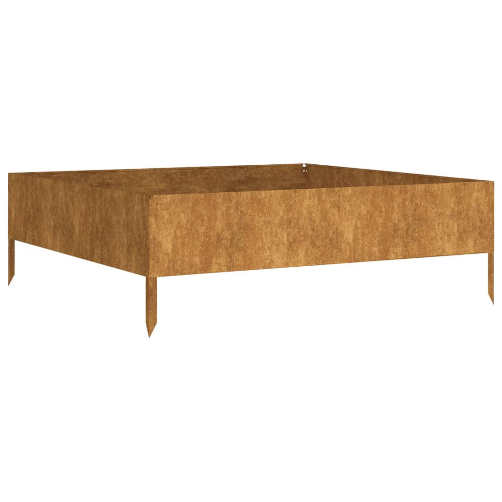 HOCHBEET 100x100x33,5 cm Cortenstahl - Braun, Metall (100/33.5/100cm) - furnicato