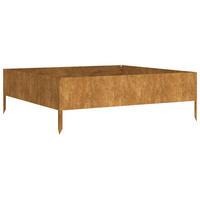 HOCHBEET 100x100x33,5 cm Cortenstahl - Braun, Metall (100/33.5/100cm) - furnicato