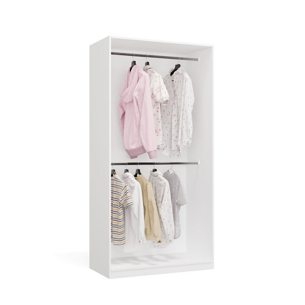 GARDEROBSSKÅP Vit 260/250/50 - Vit, Träbaserade material (260/250/50cm) - RAUMHIRSCH FURNITURE