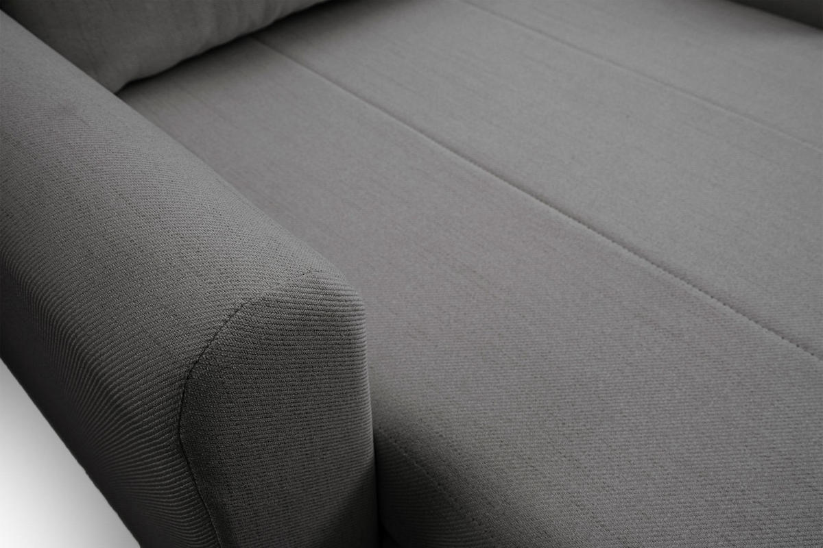SCHLAFSESSEL Dejano Dunkelgrau 75x196 cm - Dunkelgrau/Schwarz, Holz/Textil (103/90/115cm) - Selsey
