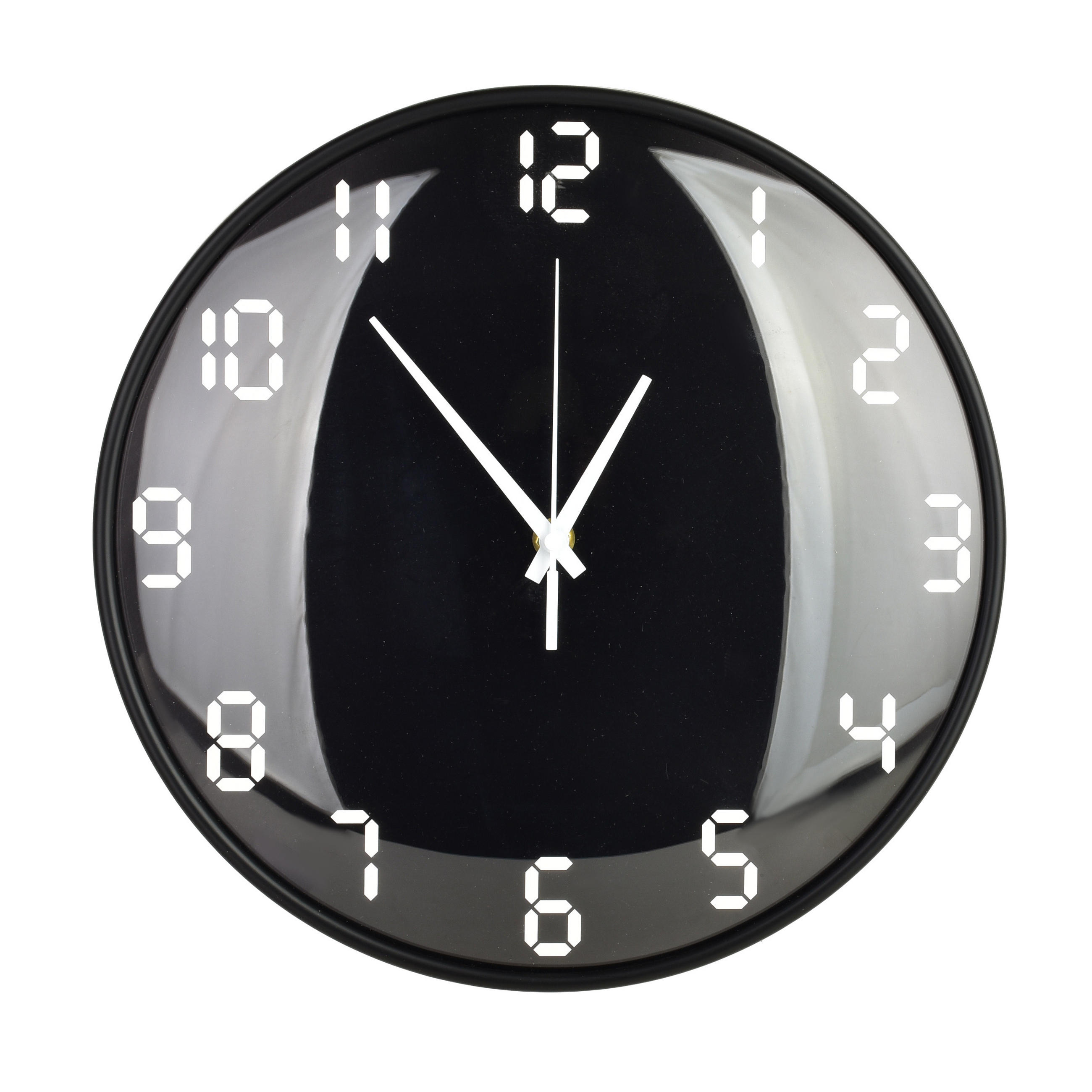 WANDUHR Ramsey Schwarz 30/4/30 cm Kunstoff - Schwarz, Kunststoff (30/30/4cm) - Mondex