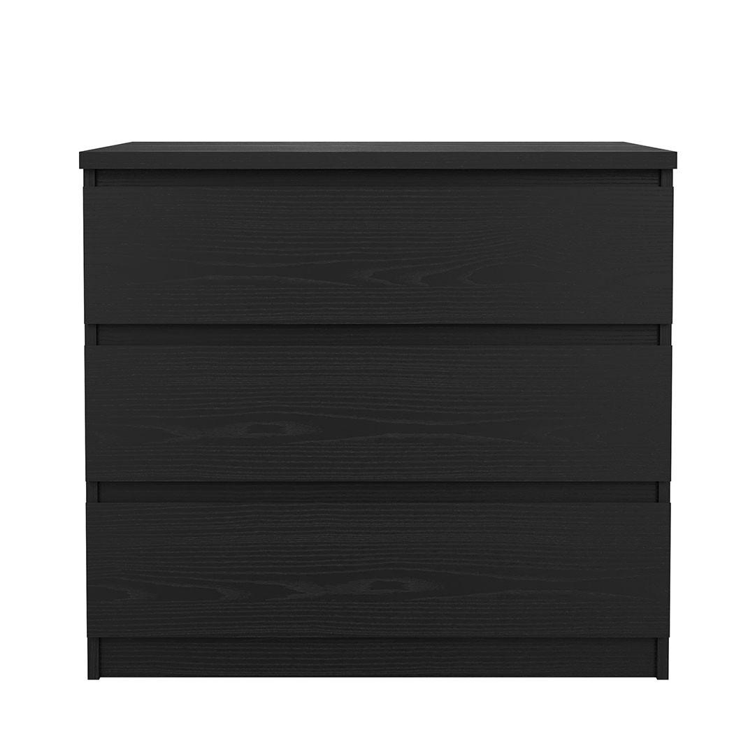 KOMMODE, Naia, Schwarz, Holzwerkstoff, 77 x 50 x 68 cm - Schwarz, Holzwerkstoff (77/68/50cm) - ebuy24