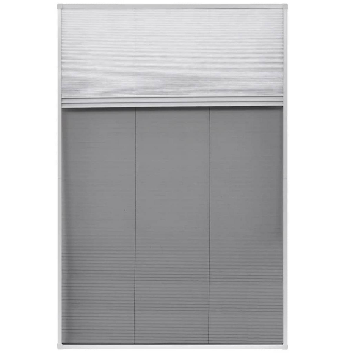 INSEKTENSCHUTZ-PLISSEE Für Fenster Jalousie Aluminium 80/120 Cm - Weiß, Glas (80/120/120cm) - vidaXL