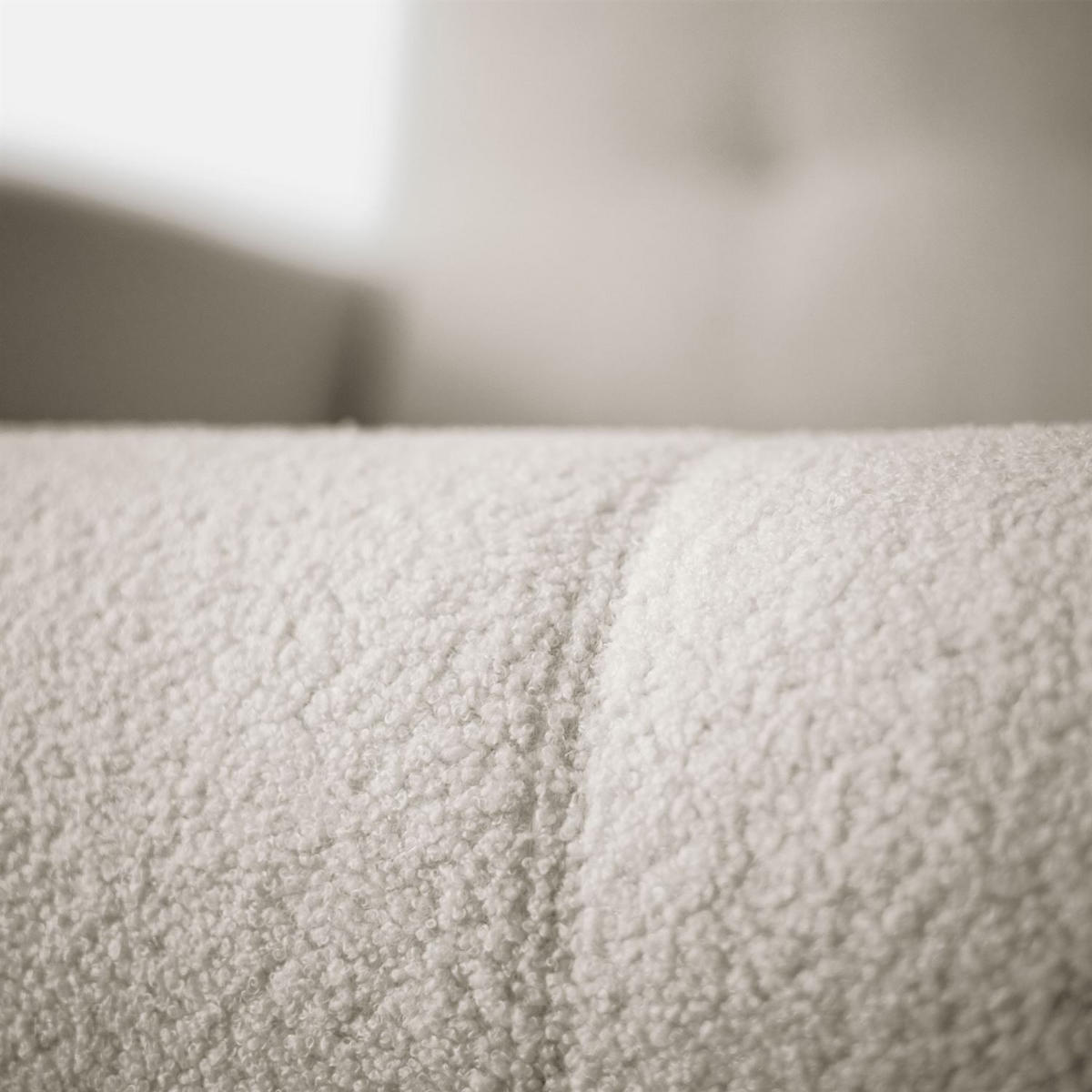 ECKSOFA Viola in L-Form, creme, Lammfelloptik, 261 x 143 cm mit Schlaffunktion und Bettkasten - Creme, Textil (261/143cm) - Margaret Hadas24