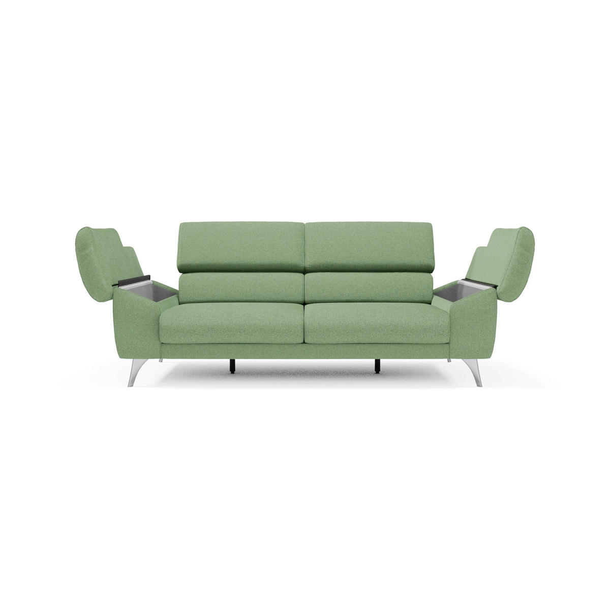 LINEARSOFA Donatello - Mintgrün, Metall (213/76/102cm) - Divani.store