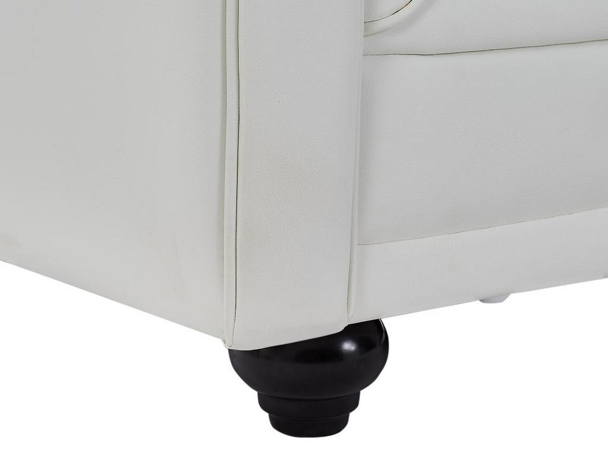 SOFA 2-Sitzer - Kunstleder - Weiß - CHESTERFIELD - Weiß, Leder (88/72/168cm) - Vente-Unique