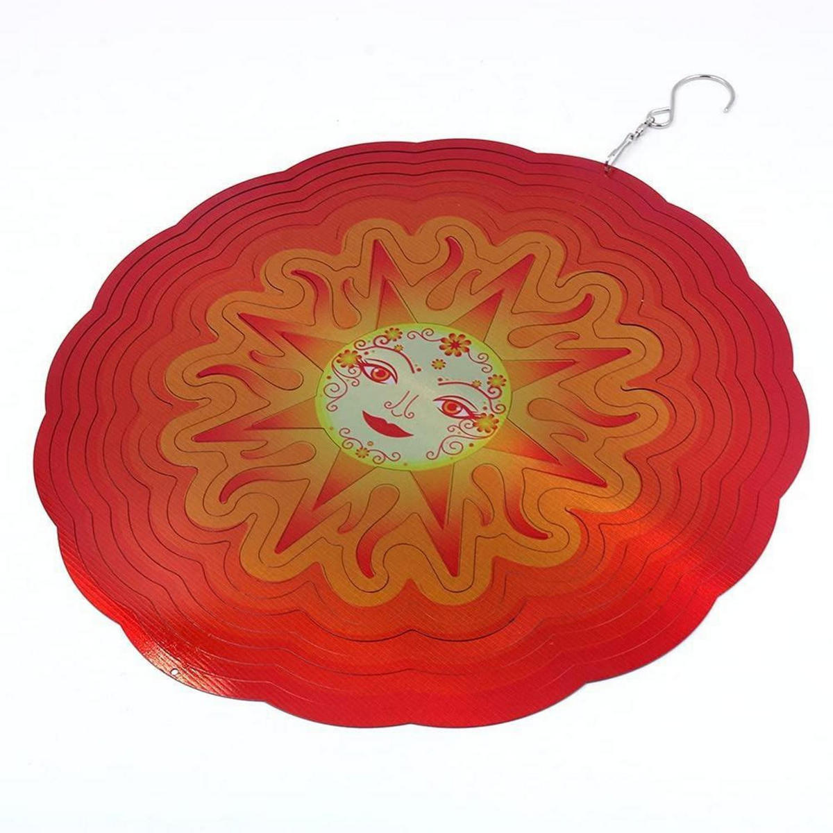WINDSPIEL Sonnengöttin Edelstahl Rot 30 cm - Multicolor, Metall (30/30/30cm)