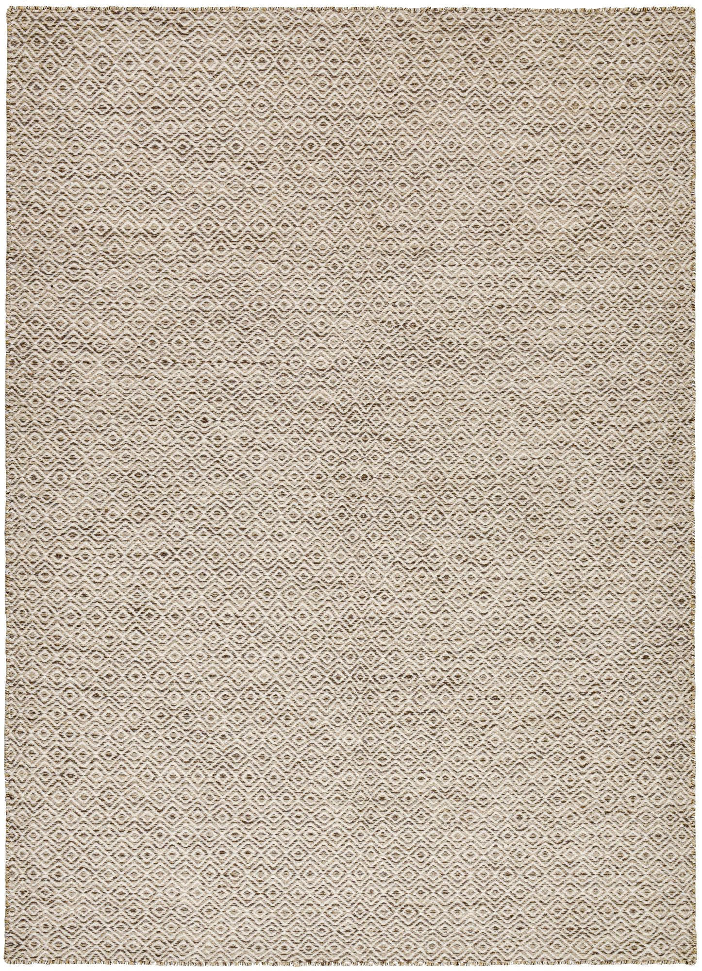 HANDWEBTEPPICH 2-Seitiger Skandi, modern 110x170 cm - Beige, Textil (110/170cm) - Rug and Roll