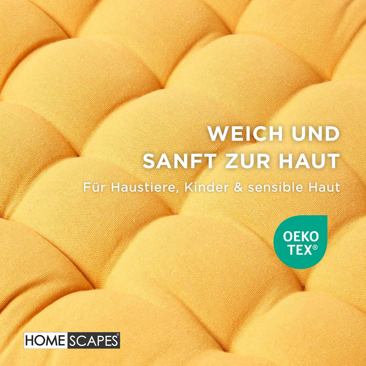BANKAUFLAGE 2-Sitzer gelb 108/42/5 cm - Gelb, Textil (108/42/5cm) - Homescapes