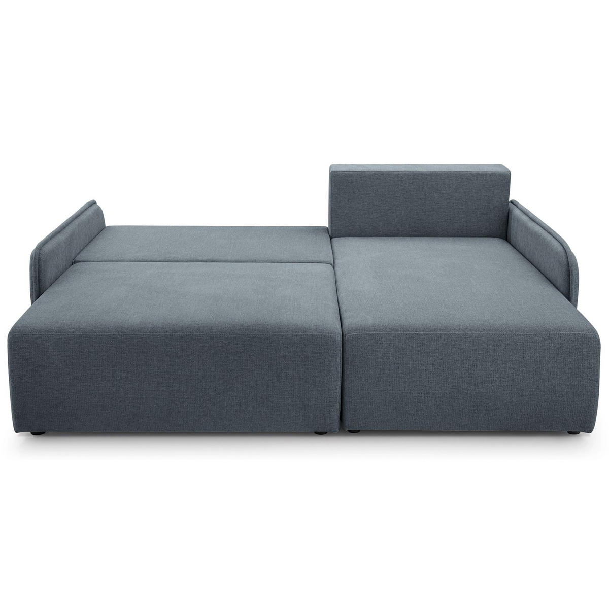 ECKSOFA Netarro, Dunkelgrau Chenille, rechtsseitig - Dunkelgrau/Schwarz, Kunststoff/Textil (147/198cm) - Selsey