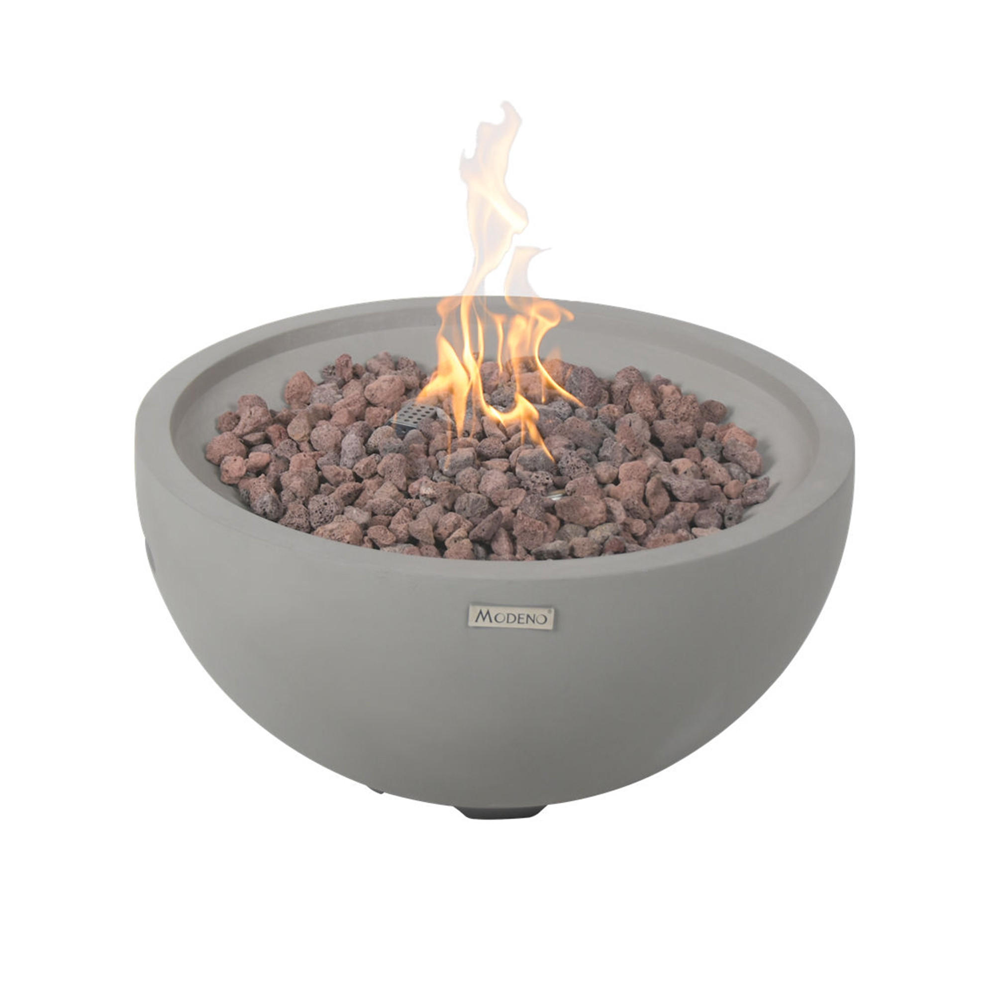 FEUERTISCH Nantucket Gasfeuerstelle aus GF-Beton 67/67/35 cm - Hellgrau, Naturmaterialien (68/36/68cm) - Elementi