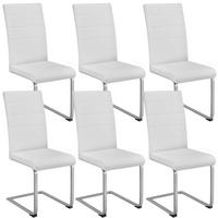 SCHWINGSTUHL 6er Set Bettina 41 x 52 x 99 cm weiß - Weiß, Textil (52/99/41cm) - tectake