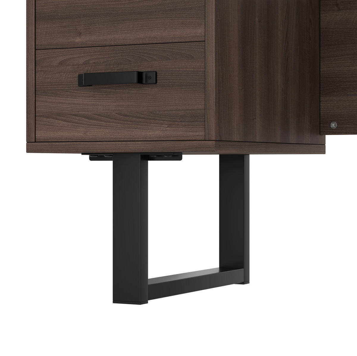SCHREIBTISCH 135/54/76 cm dunkelbraun mit geräuschlosen Schubladen und Ablagefach - Dunkelbraun, Holzwerkstoff (135/54/76cm) - OKWISH