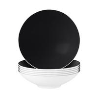 SUPPENTELLER Life Fashion Glamorous Black ø 20 cm 6er Set - Schwarz, Keramik (20cm) - Seltmann Weiden