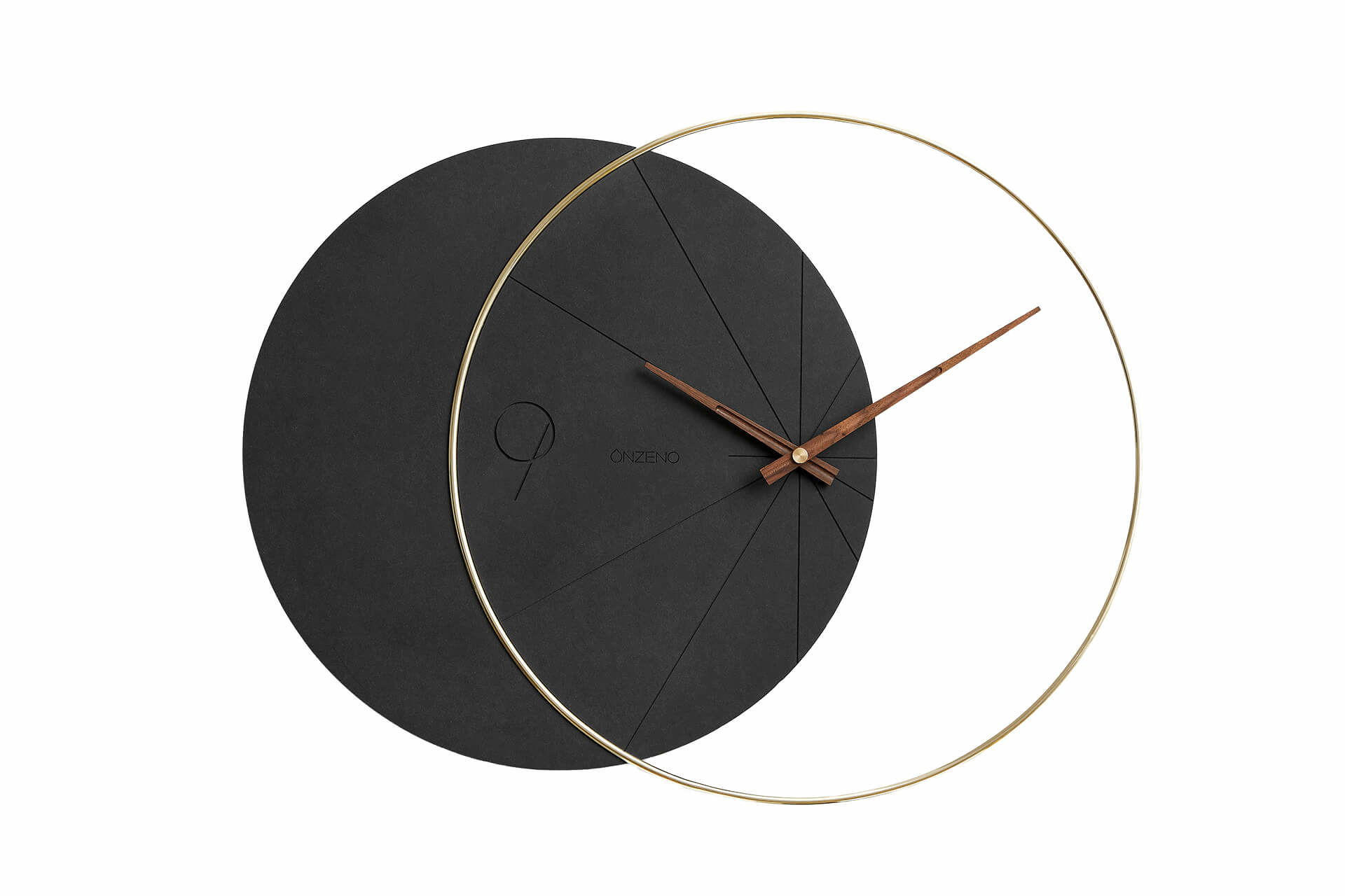 WANDUHR Design 58/40,4 cm - Schwarz, Holzwerkstoff/Metall (1.66/40.4/1cm) - ONZENO