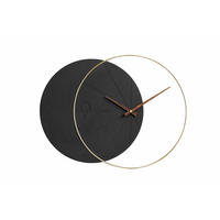 WANDUHR Design 58/40,4 cm - Schwarz, Holzwerkstoff/Metall (1.66/40.4/1cm) - ONZENO