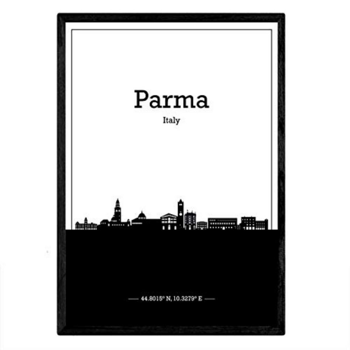 POSTER Italien Skyline Parma A4 Rahmenlos - Klar, Papier (29.7/5/21cm) - Nacnic