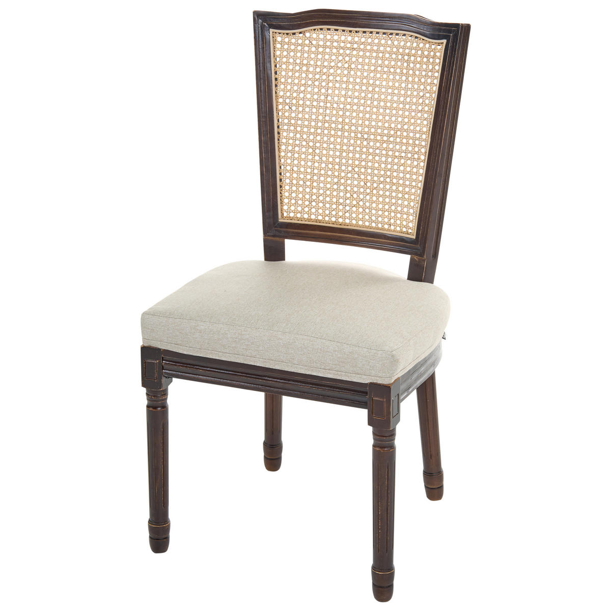 ŽIDLE sada 2 ks Dřevo Tmavě hnědá/Béžová Bonanza - tmavě hnědá, textil (53/97/57cm) - Beliani