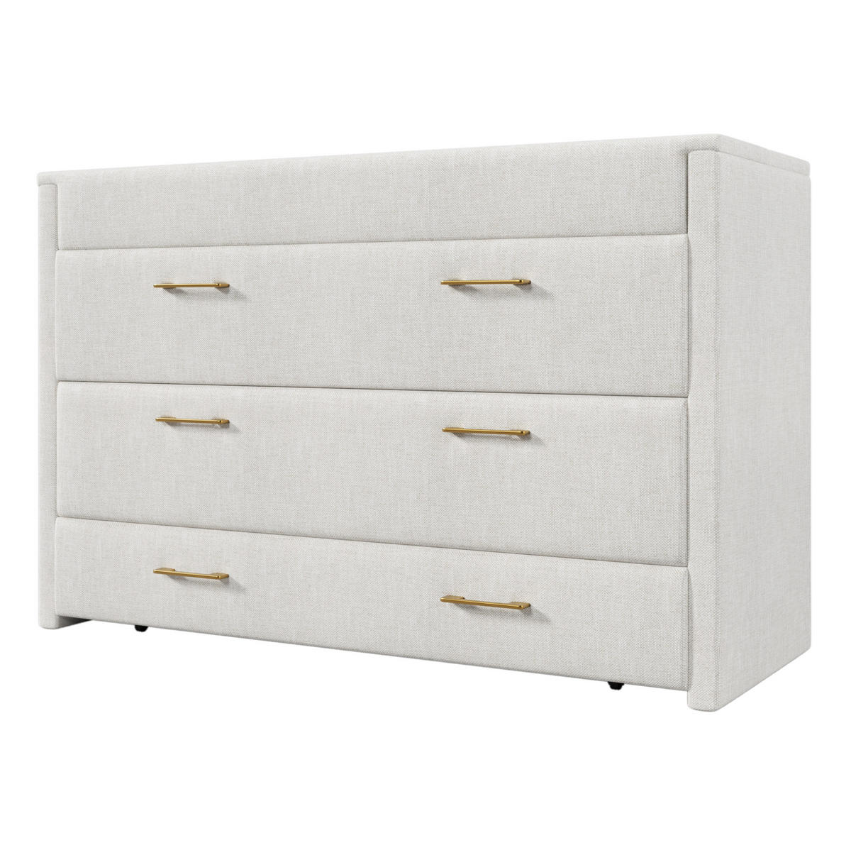 BETT 140/200 cm in Beige mit Schublade und USB- und Type-C-Anschlüssen - Beige, Textil (140/200cm) - Flora Grace