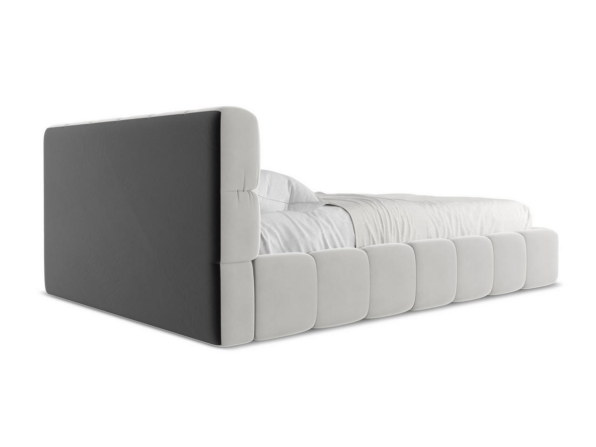 POLSTERBETT mit Bettkasten und Lattenrost 160x228 Grau - Silberfarben/Schwarz, Kunststoff/Textil (140/200cm) - Makamii