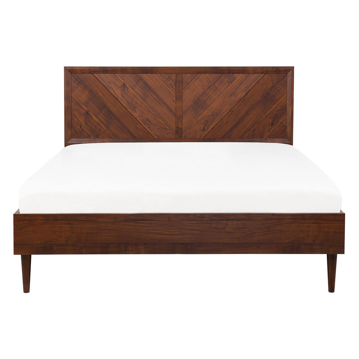 BETT 140/200cm Dunkler Holzfarbton Mialet - Dunkelbraun, Holzwerkstoff (140/200cm) - Beliani