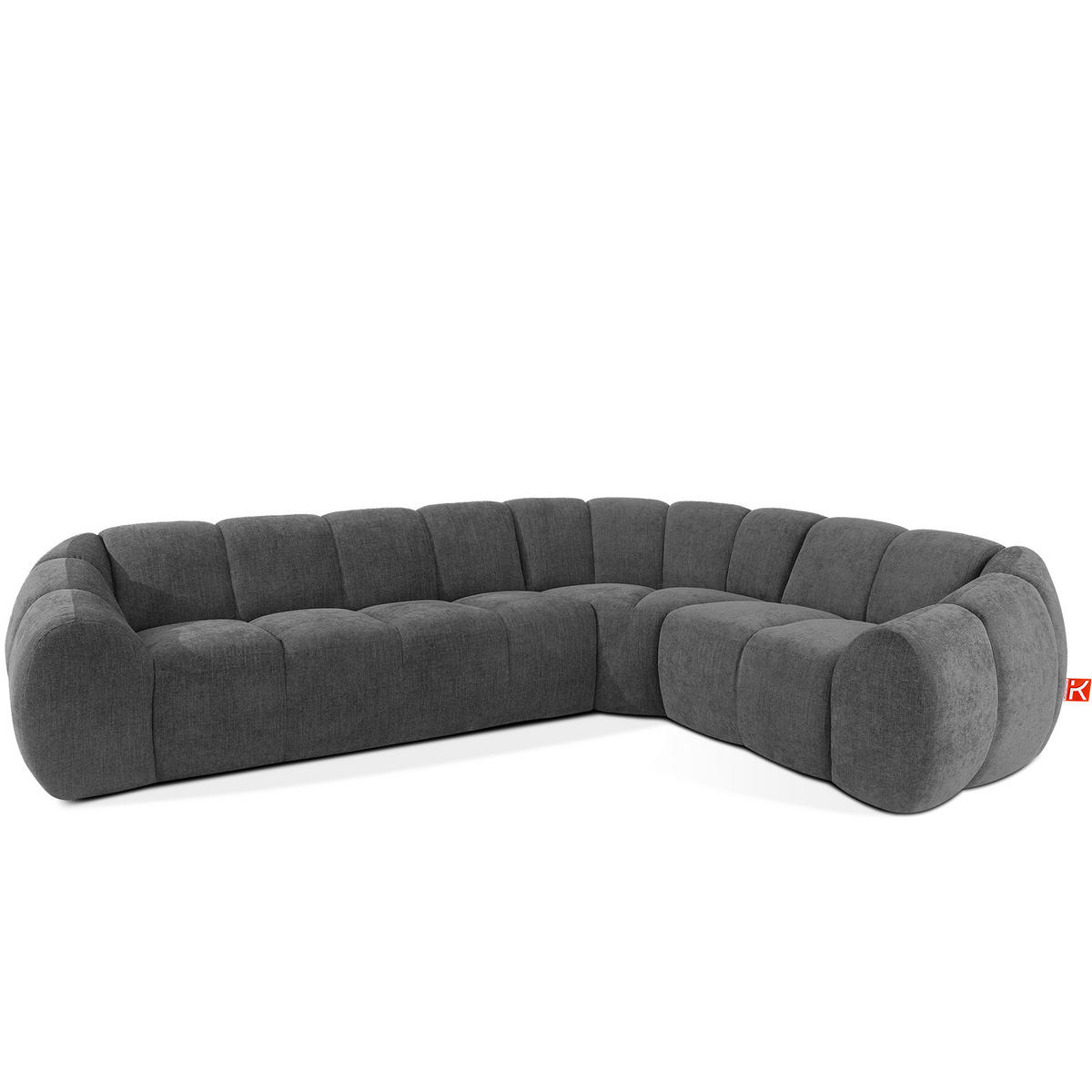 ECKSOFA RECHTS FLAVA, Aschgrau - Grau, Holz/Holzwerkstoff (310/230cm) - KONSIMO®