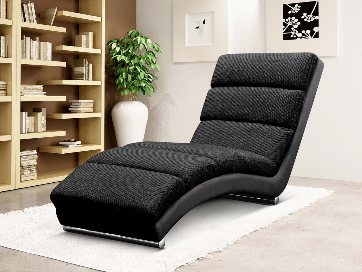 RELAXLIEGE Holiday - Chromfarben/Schwarz, Holz (62/84/180cm) - MIRJAN24