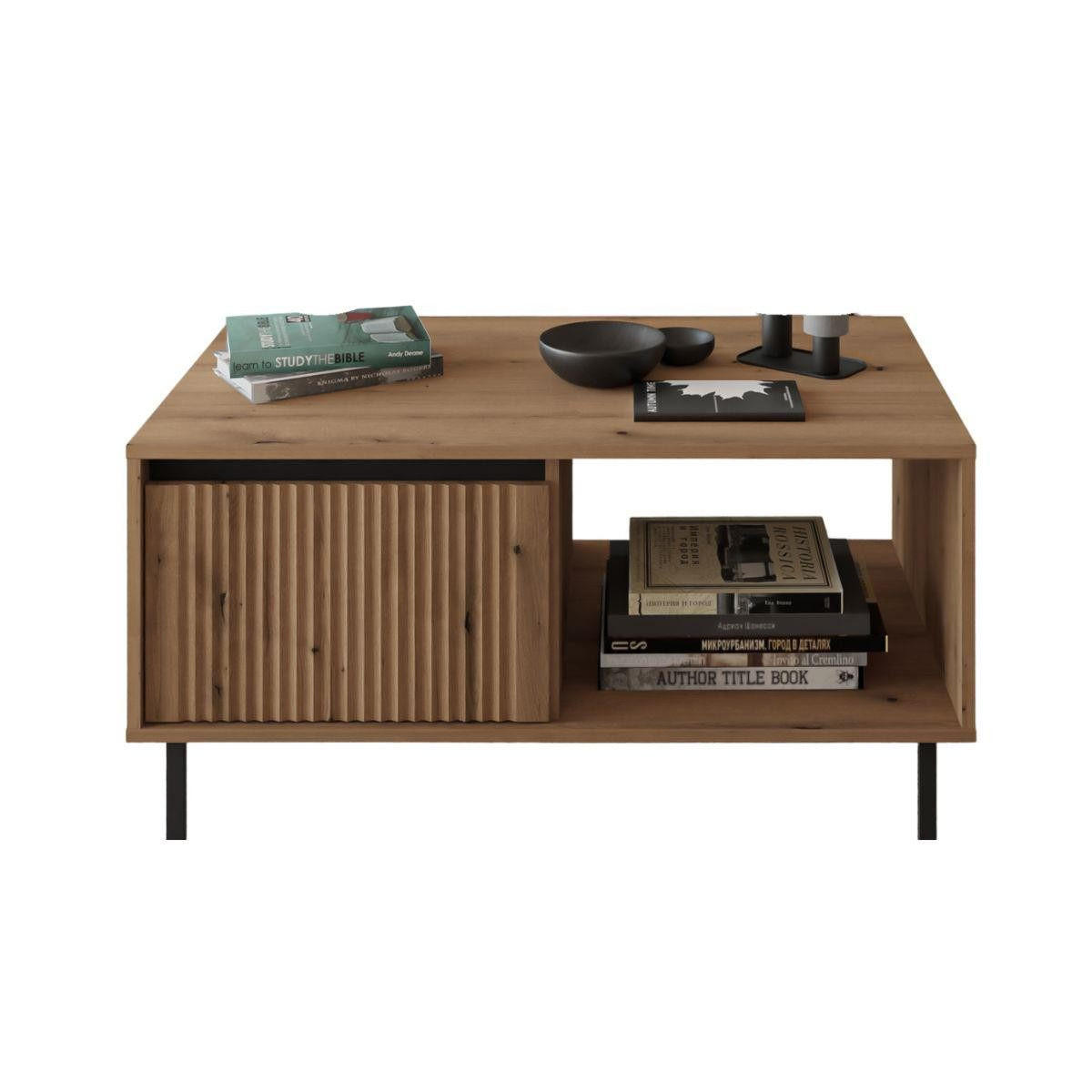 COUCHTISCH mit schublade 100x60x65 eiche evoke CIAO - Braun, Holzwerkstoff (60/100/65cm) - Compleo24