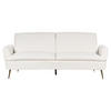 3-SITZER-SCHLAFSOFA Samtstoff Cremeweiß Vettre - Goldfarben/Weiß, Textil (210/88/84cm) - Beliani