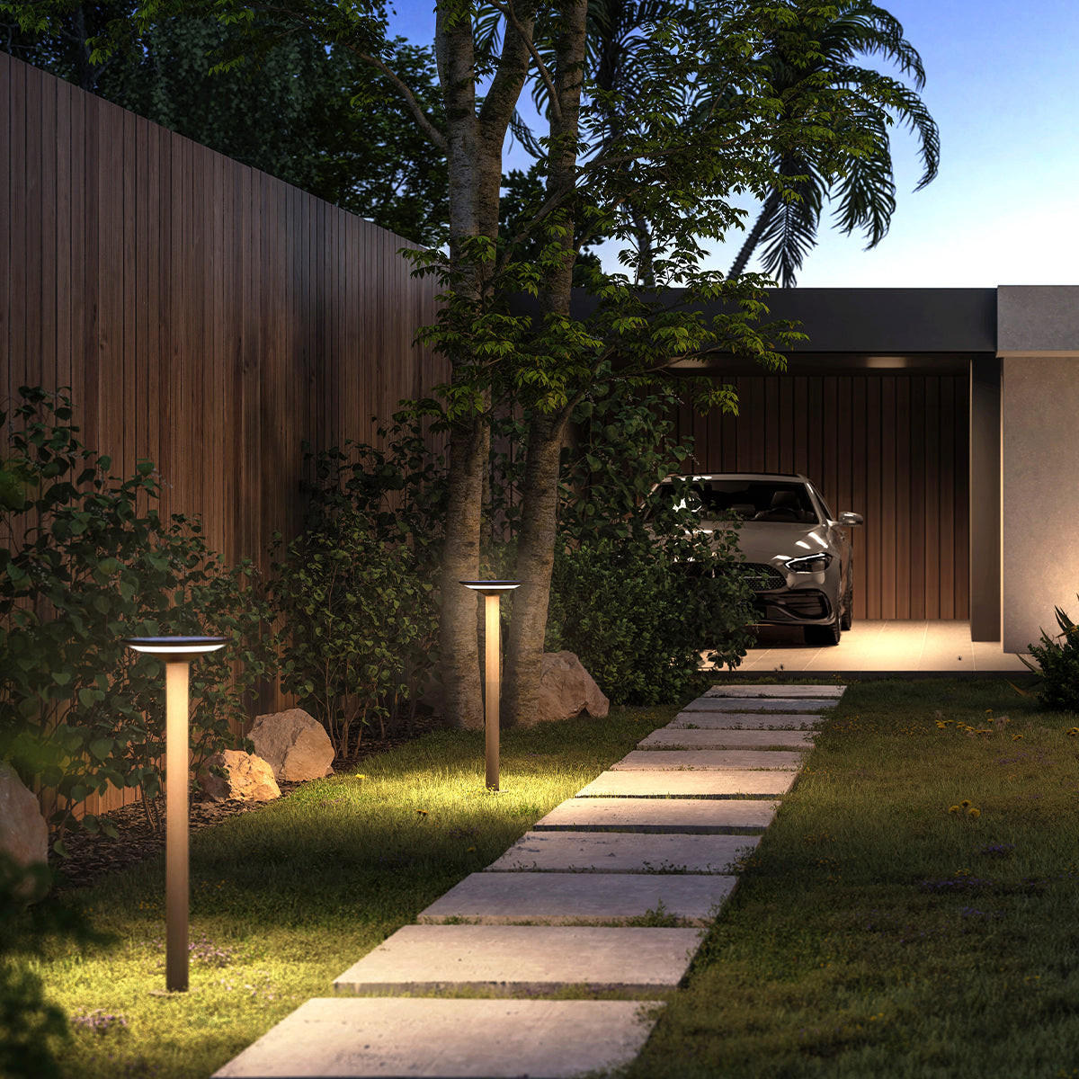 SOLARLEUCHTE KEOPE schwarz - Schwarz, Kunststoff (20.5/20.5/80cm) - Lumisky