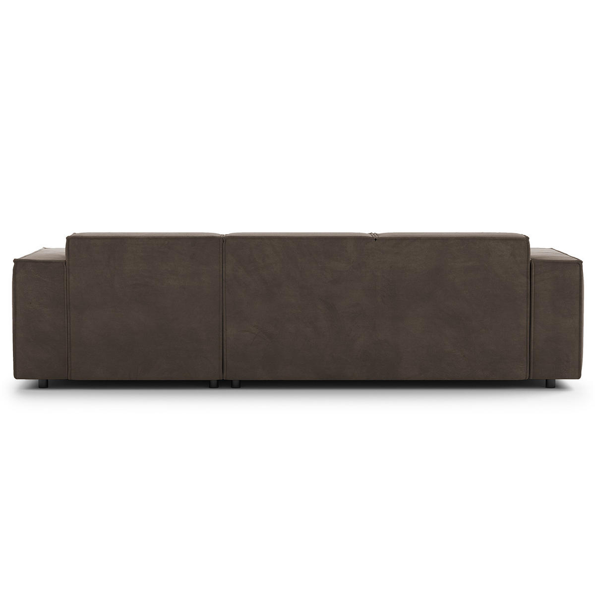ECKSOFA mit Longchair - Taupe/Schwarz, Kunststoff/Textil (260/177cm) - home24