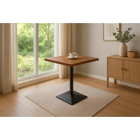 BISTROTISCH IRIS - Schwarz/Braun, Holz/Metall (70/70/76cm) - SAM
