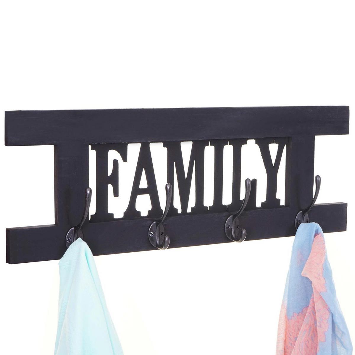 WANDGARDEROBE FAMILY SHABBY-LOOK Grau - Anthrazit, Holz (60/21/2cm) - MCW