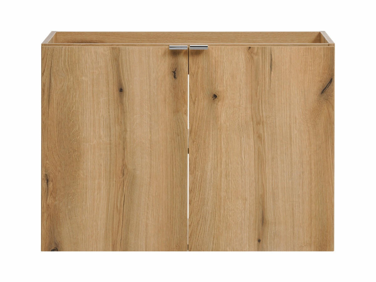 WASCHTISCHKOMBI 80 cm 3Teile - Nova Oak N BM269 in Coast Evoke Oak/Schwarz Matt - Eiche Wotan/Schwarz, Holz (80/57/40cm)