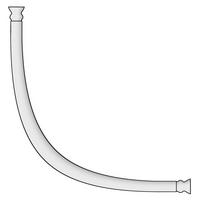 DUSCHSTANGE 80 x 80/ 90/90 cm - Weiß, Metall (90cm) - Wenko